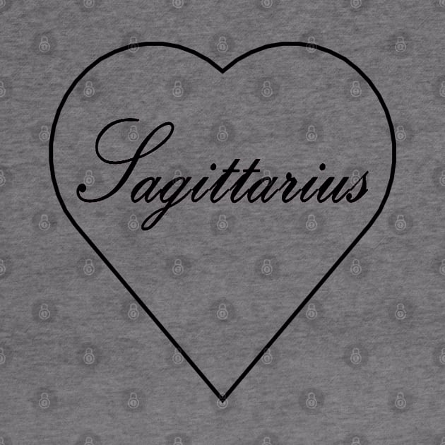 Sagittarius Zodiac Heart by Steph Elle